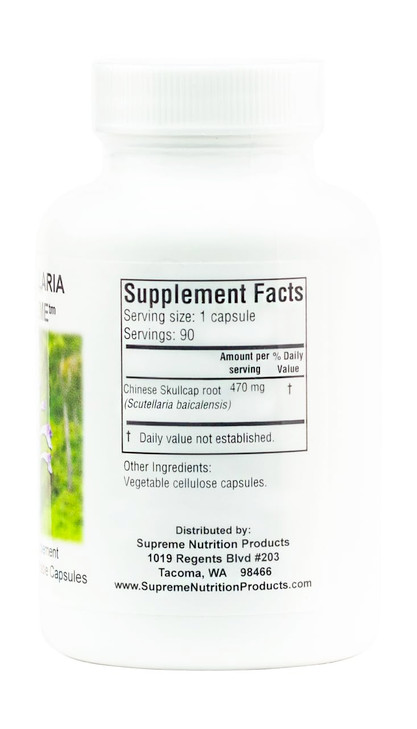Supreme Nutrition Scutellaria Supreme, 90 Pure Chinese Skullcap Root Vegetarian