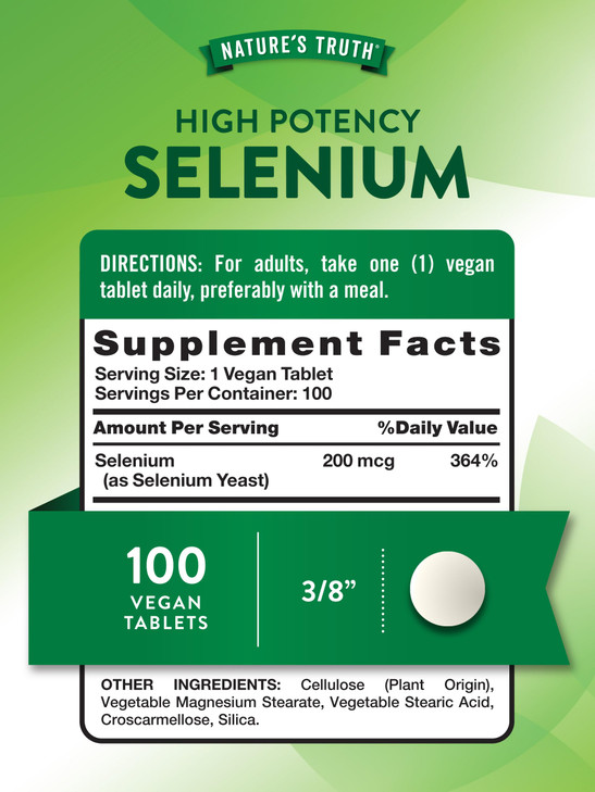 Nature's Truth Selenium 200 mcg Supplement