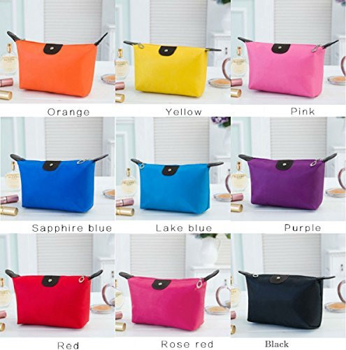 AKOAK Multi-functional Waterproof Nylon Cosmetic Bag Storage Makeup Bag Casual Purse Cosmetic Case Portable Travel Bags Wash Gargle Bag Dumplings Bag