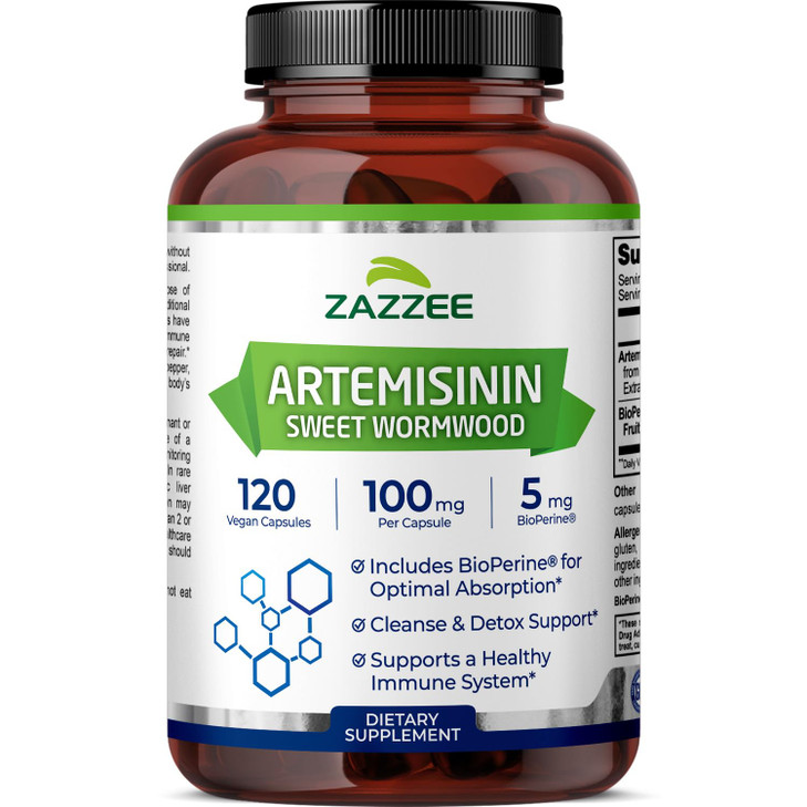 Zazzee High Absorption Artemisinin, 100 mg per Capsule, 120 Vegan Capsules