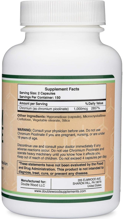 Chromium Picolinate 1000mcg for Healthy Weight Management (High Absorption