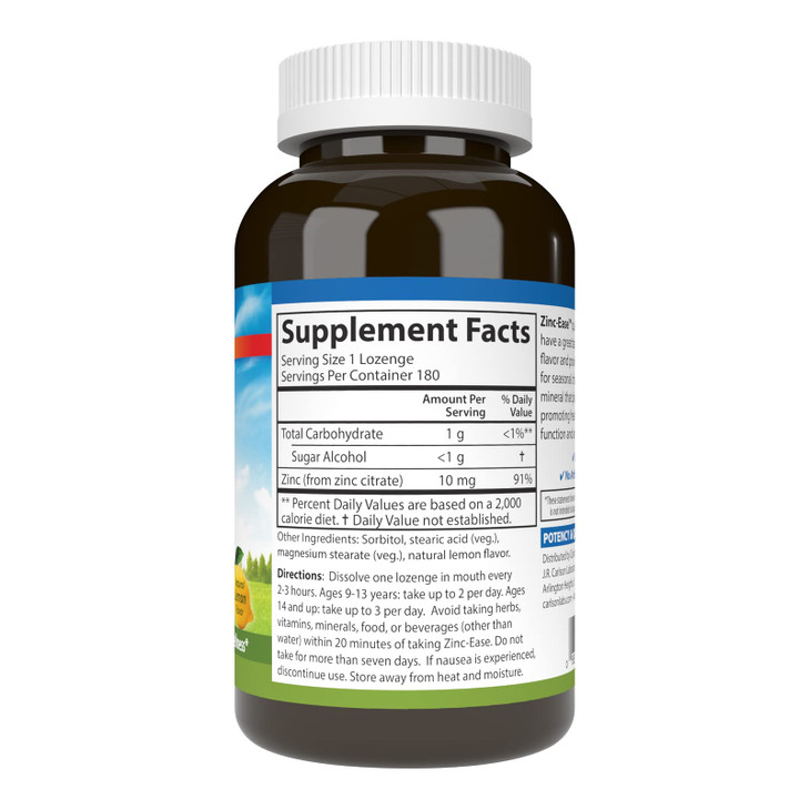 Carlson - Zinc-Ease, Soothing Lozenge, Health Support &