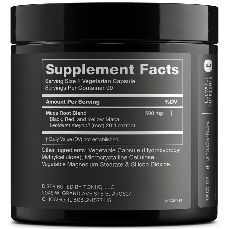Toniiq Maca Root - Ultra High Potency 20:1 Extract