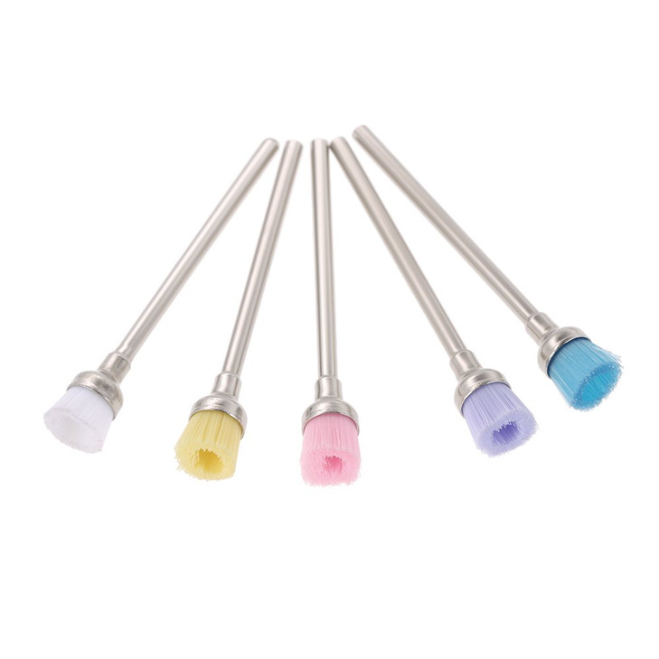Anself 5pcs 2.35mm Professional Nail Art Drill Bit Random color Nail Drill Cleaning Brush Manicure Accessories