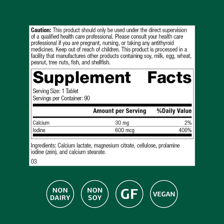 Standard Process Prolamine Iodine - Thyroid Health Supplement