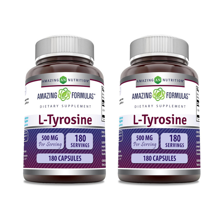 Amazing Formulas L-Tyrosine 500 mg Capsules - Amino Acid Supplement