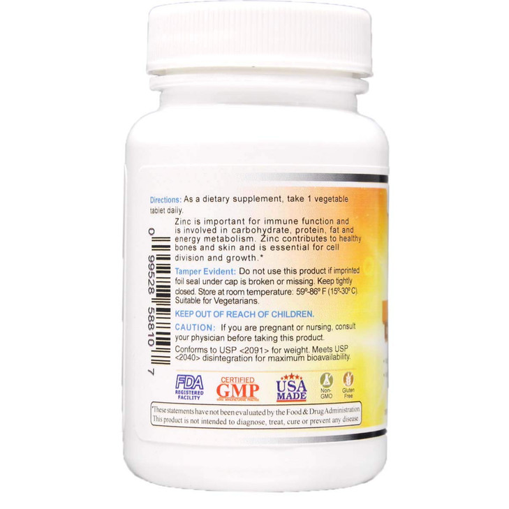 Wonder Laboratories Chelated Zinc Gluconate 50 mg