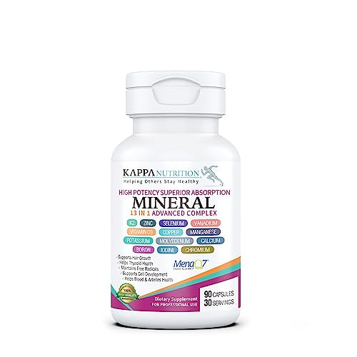 KAPPA NUTRITION (90 Capsules,Vitamin K2, Vitamin D3, Zinc, Selenium, Vanadium