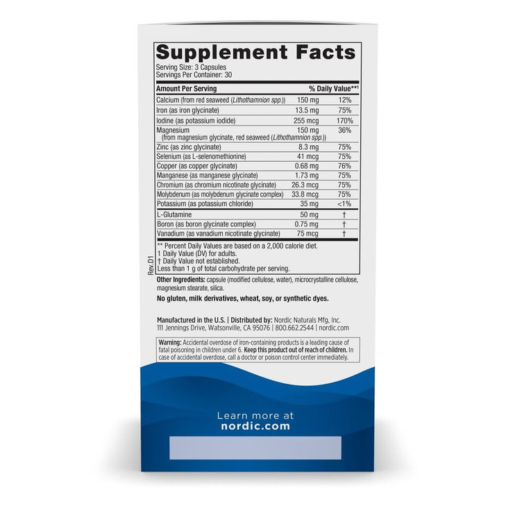 Nordic Naturals Multi Minerals, Unflavored - 90 Capsules