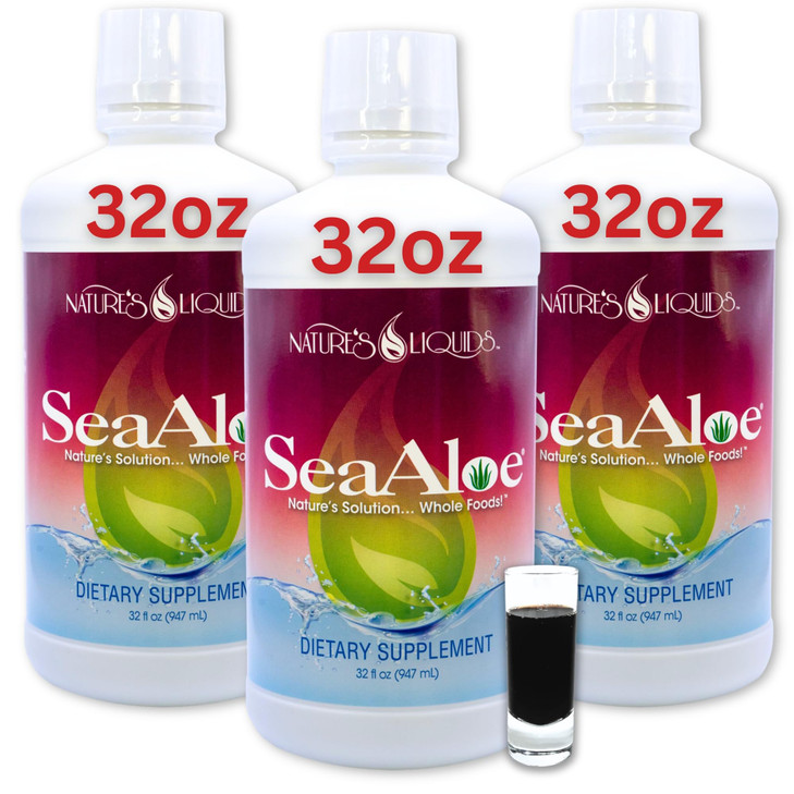 SeaAloe Nature's Liquids Aloe Vera Juice Oceanic Elixir