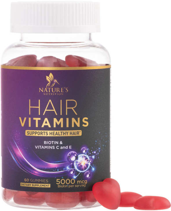 Hair Vitamins Gummies with Biotin 5000 mcg