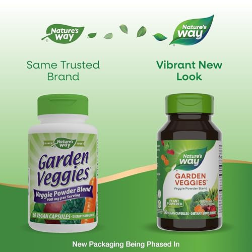 Nature's Way Garden Veggies, Veggie Powder Blend, 900 mg per 2-Capsule Serving