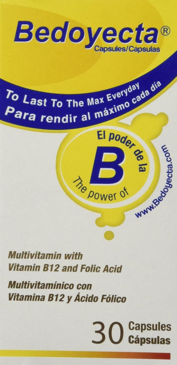 Bedoyecta Multivitamin Contains Iron, Folic Acid, Vitamin C, B1, B2, B9