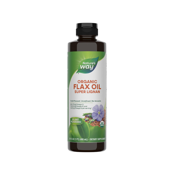 Nature's Way Organic Flax Oil, Super Lignan, 16 Ounce