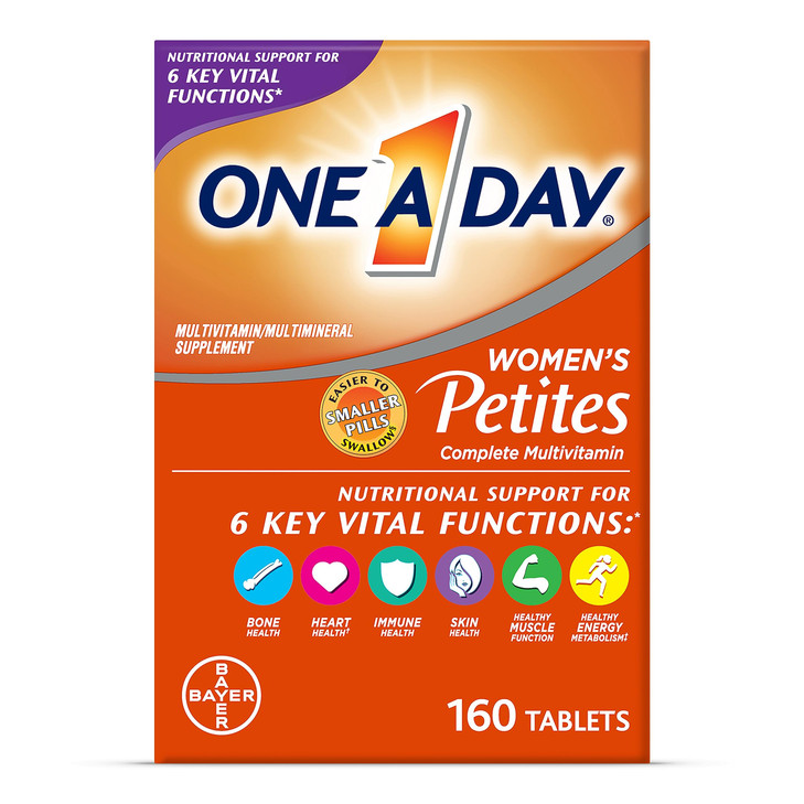 One A Day Womens Petites Multivitamin,Supplement with Vitamin A, C, D, E