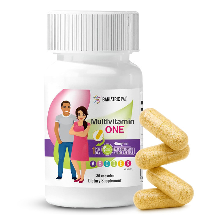 BariatricPal Multivitamin ONE 1 per Day! Bariatric Multivitamin Capsule with 45