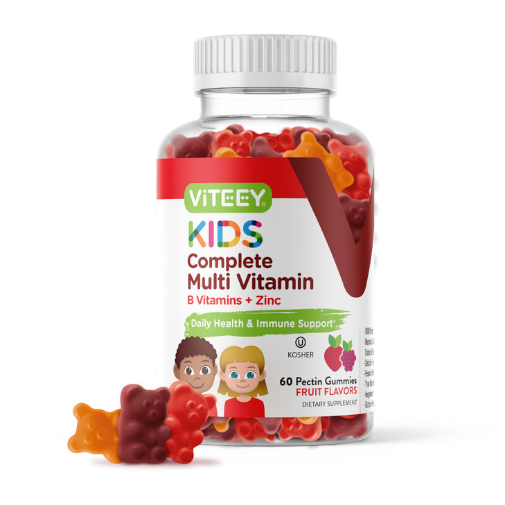 Viteey Kids Multivitamin Gummies, Complete Daily Essential Kids Vitamins