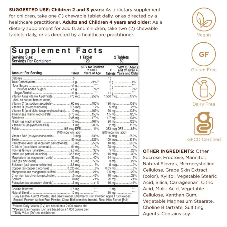 Solgar Kangavites, Bouncin Berry Flavor - 120 Chewable Tablets