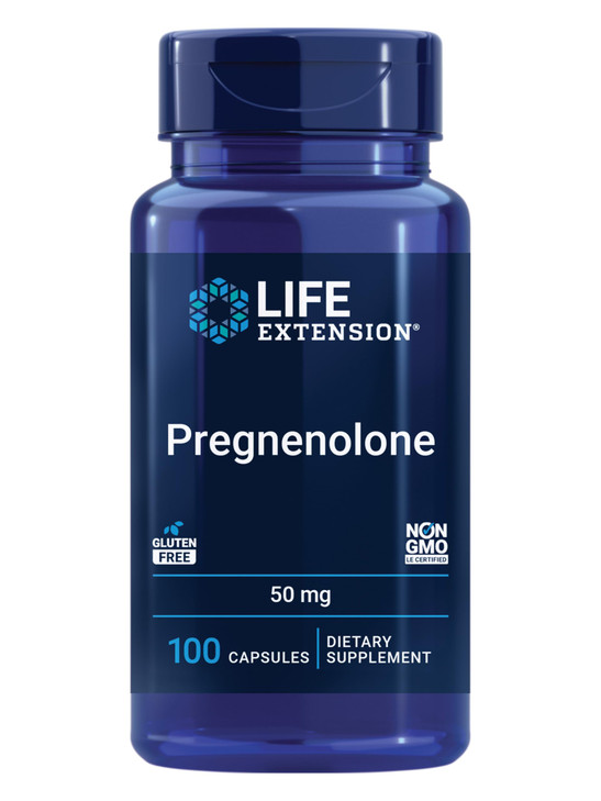 Life Extension Pregnenolone, neurohormone, Promotes Memory Health and Brain