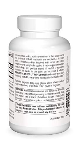 Source Naturals Serene Science L-Tryptophan, Positive Mood*, 500 mg