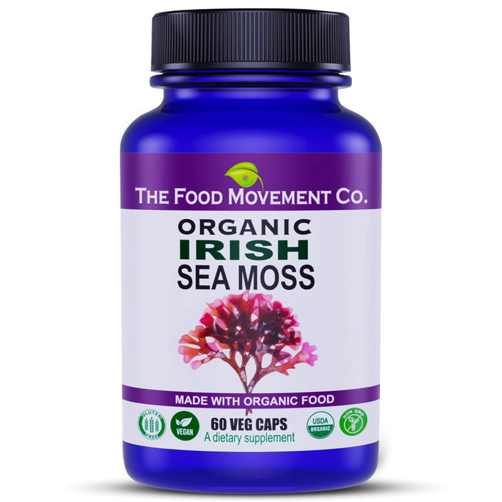 Irish Sea Moss, Organic Prebiotic Food, Over 70 Trace Minerals, Supports Healthy