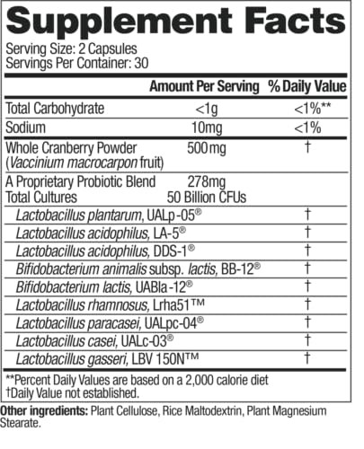 up4 Probiotic Supplement for Women, Vaginal, Digestive and Immune Support, 50