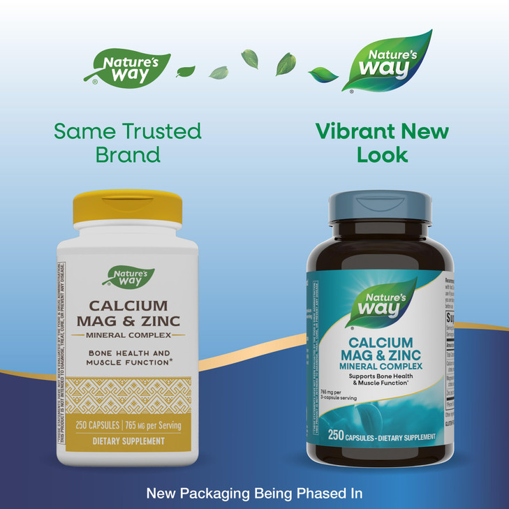 Nature's Way Calcium Magnesium & Zinc Mineral Complex, Supports Bone Health &