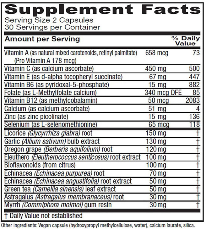 Vitanica Immune Symmetry, Immune Support, Vegan, 60 Capsules