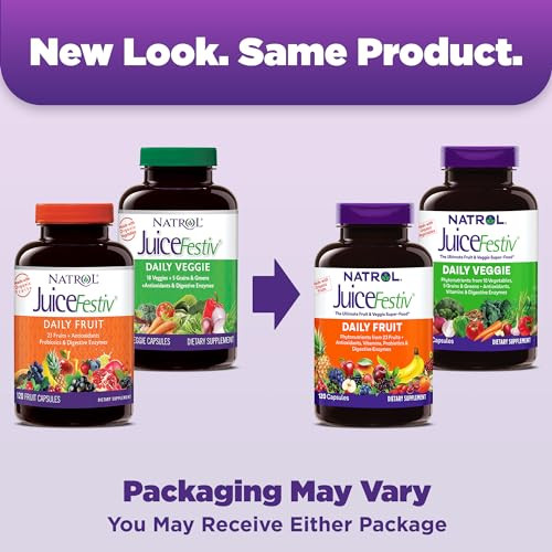 Natrol JuiceFestiv Daily Fruit & Veggie with SelenoExcell and Whole-Food