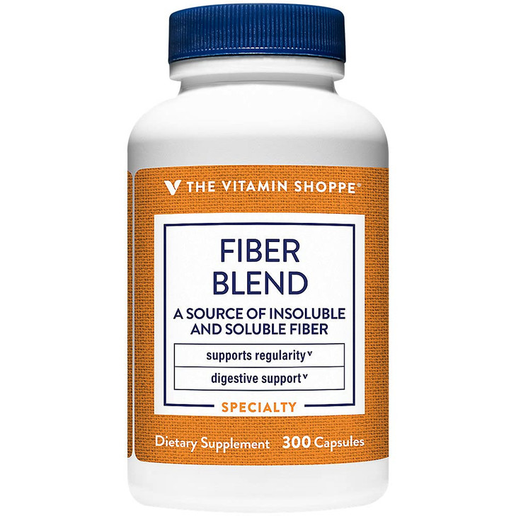 The Vitamin Shoppe Fiber Blend, Natural Source Insoluble and (300 Capsules)