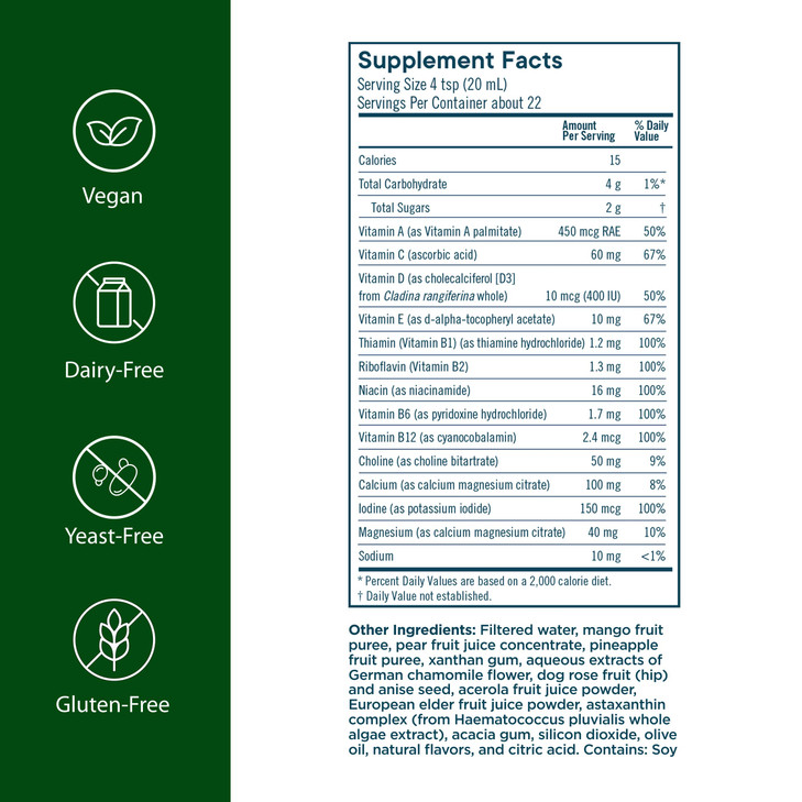 Flora - Daily Multi Essentials+, Liquid Multivitamin Formula,