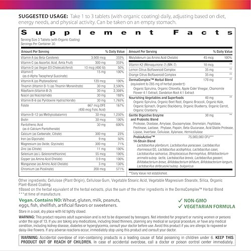 Rainbow Light Multivitamin for Teens, Vitamin C, Zinc, & B Complex, Supports