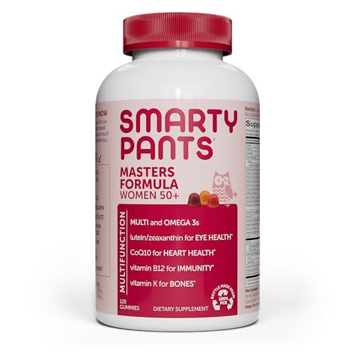 SmartyPants Multivitamin Gummy for Women 50 and Over: Omega 3 Fish Oil