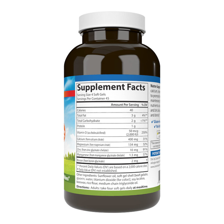 Carlson - Nutra-Support Bone, Calcium, Magnesium & Vitamin
