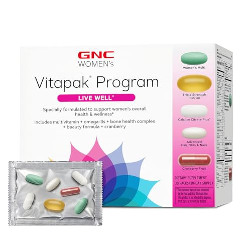 GNC Womens Live Well Vitapak Program, Convenient Complete Nutrition, 5 Products