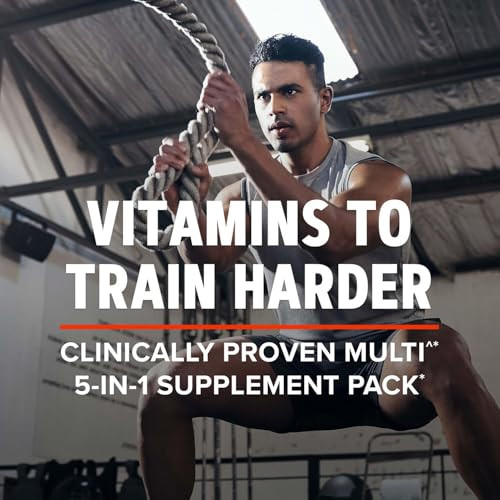 GNC AMP Mens Extreme Training Vitapak Program, 5 Products in 1, Convenient
