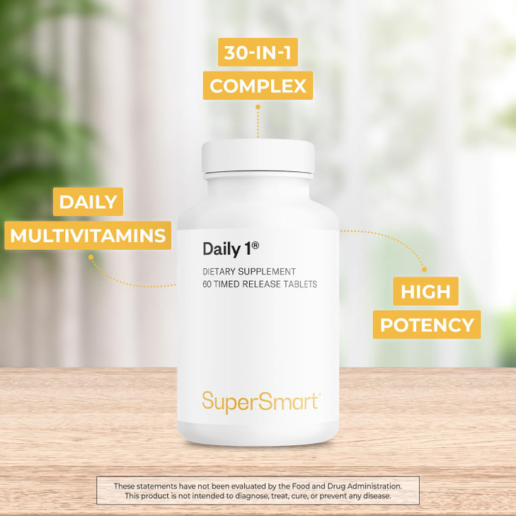 Supersmart - Daily 1 Timed Release - Multivitamin Supplement for Women & Men