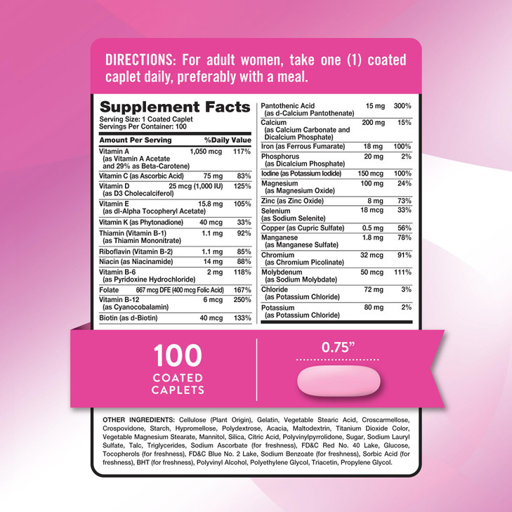 Nature's Truth Adult Women's Multivitamin, 4 Count
