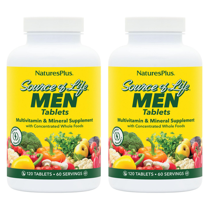NaturesPlus Source of Life Men - 120 Tablets, Pack of 2