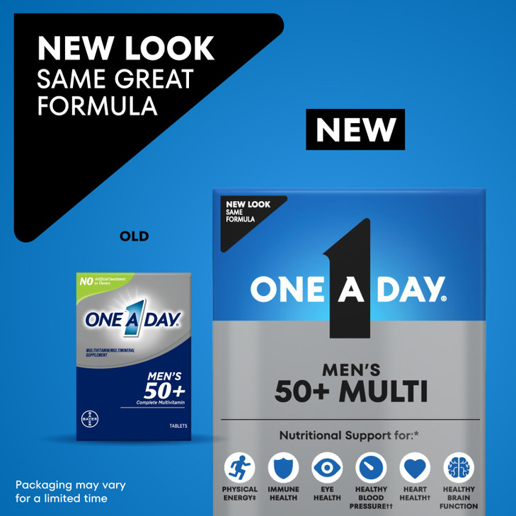 One A Day Mens 50+ Multivitamins, Supplement with A, C, D, E and Zinc