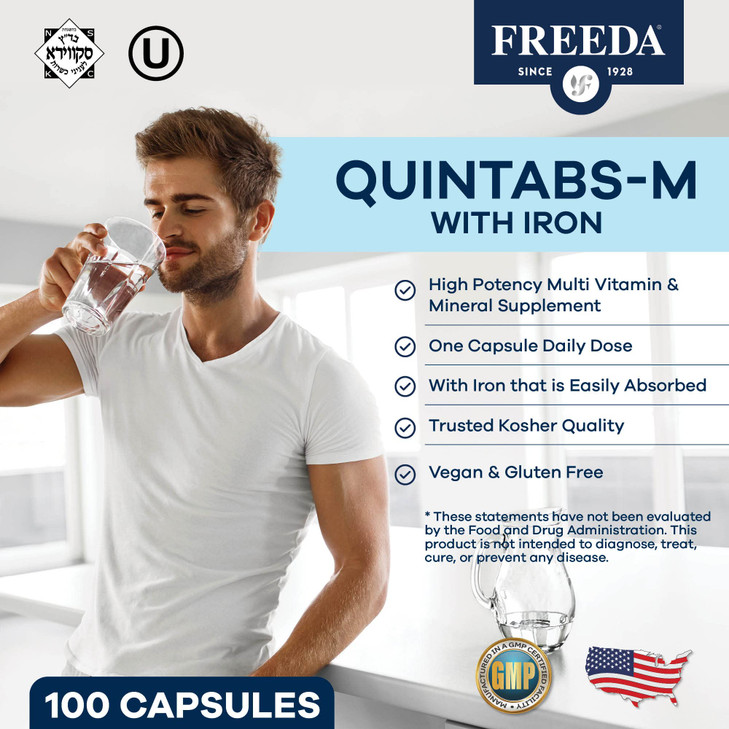 FREEDA Multivitamin - Quintabs-M with Iron