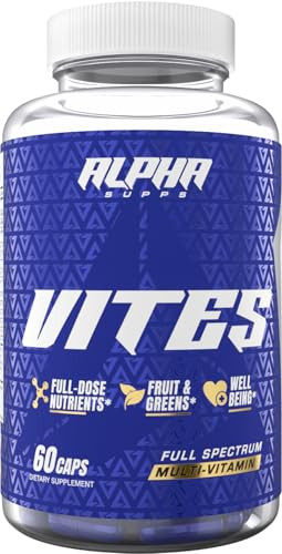 Alpha Supps Vites Men's Multivitamin, Complete Daily Supplement with Fruits