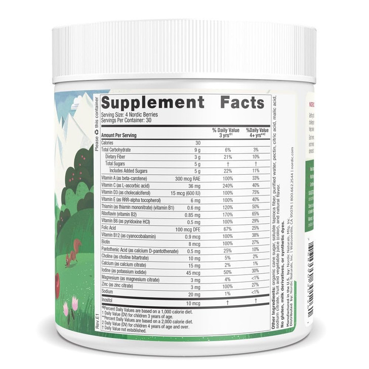 Nordic Naturals Nordic Berries, Cherry Berry - 120 Gummy Berries