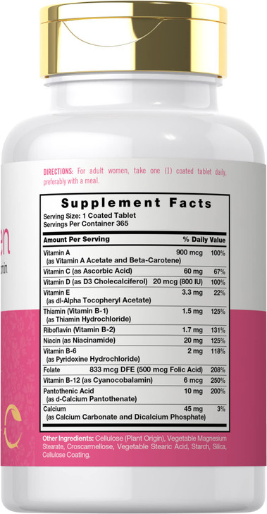 Carlyle Women's Daily Multivitamin and Multimineral Supplement