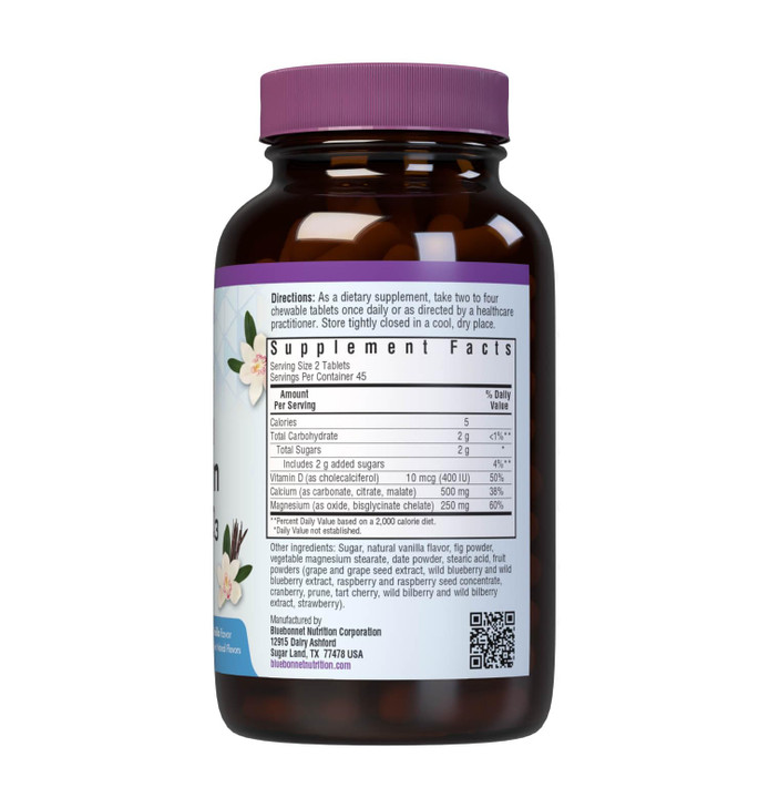 Bluebonnet Nutrition Calcium Magnesium Plus Vitamin D3 Earthsweet, Bone Health &