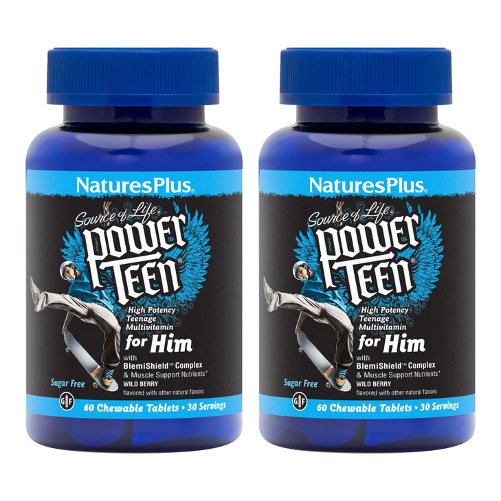 NaturesPlus Source of Life Power Teen for Him, Wild Berry