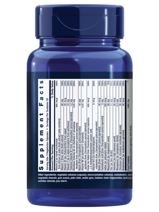 Life Extension Whole Food Multivitamin, Plant-derived Vitamin D3, A, B, C & E