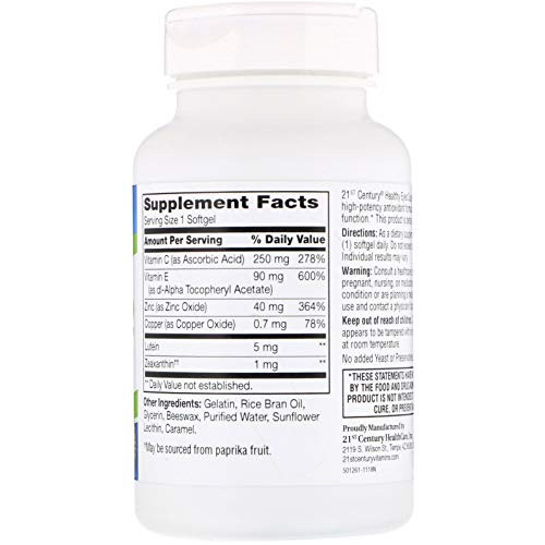 21st Century Healthy Eyes SuperVision2 Softgels, 120 Count (Pack of 2)