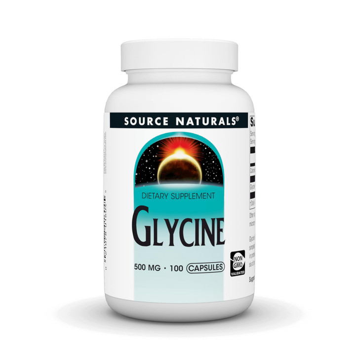 Source Naturals Glycine - 500 mg - 100 Capsules