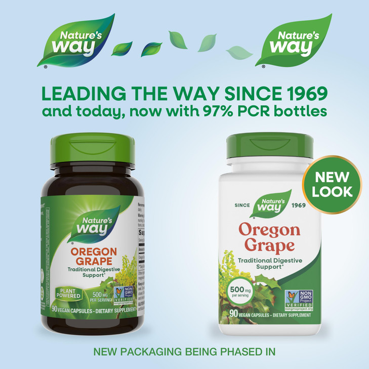 Natures Way Oregon Grape, Traditional Digestive Support*, Non-GMO Project